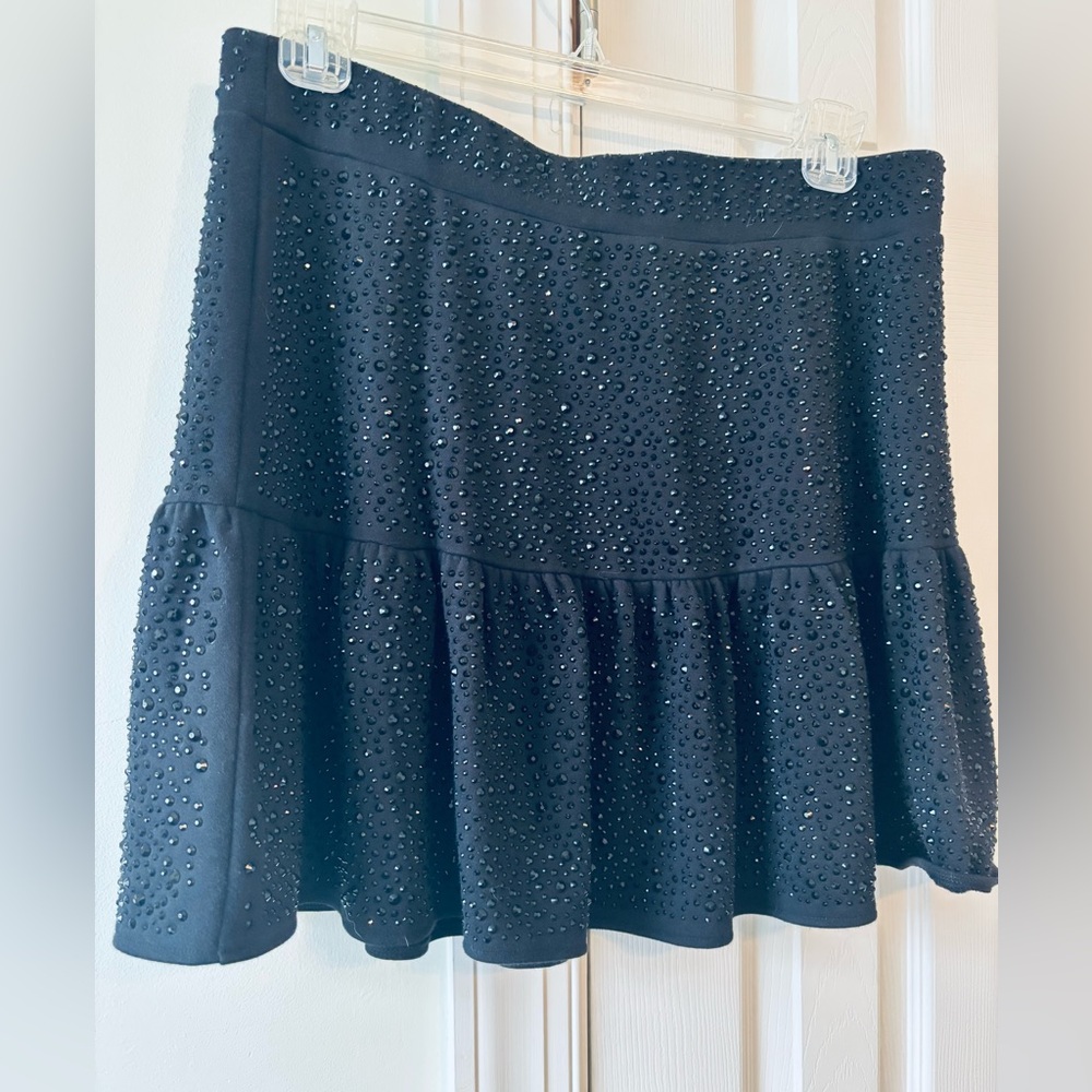 QOS sequin ruffle skirt